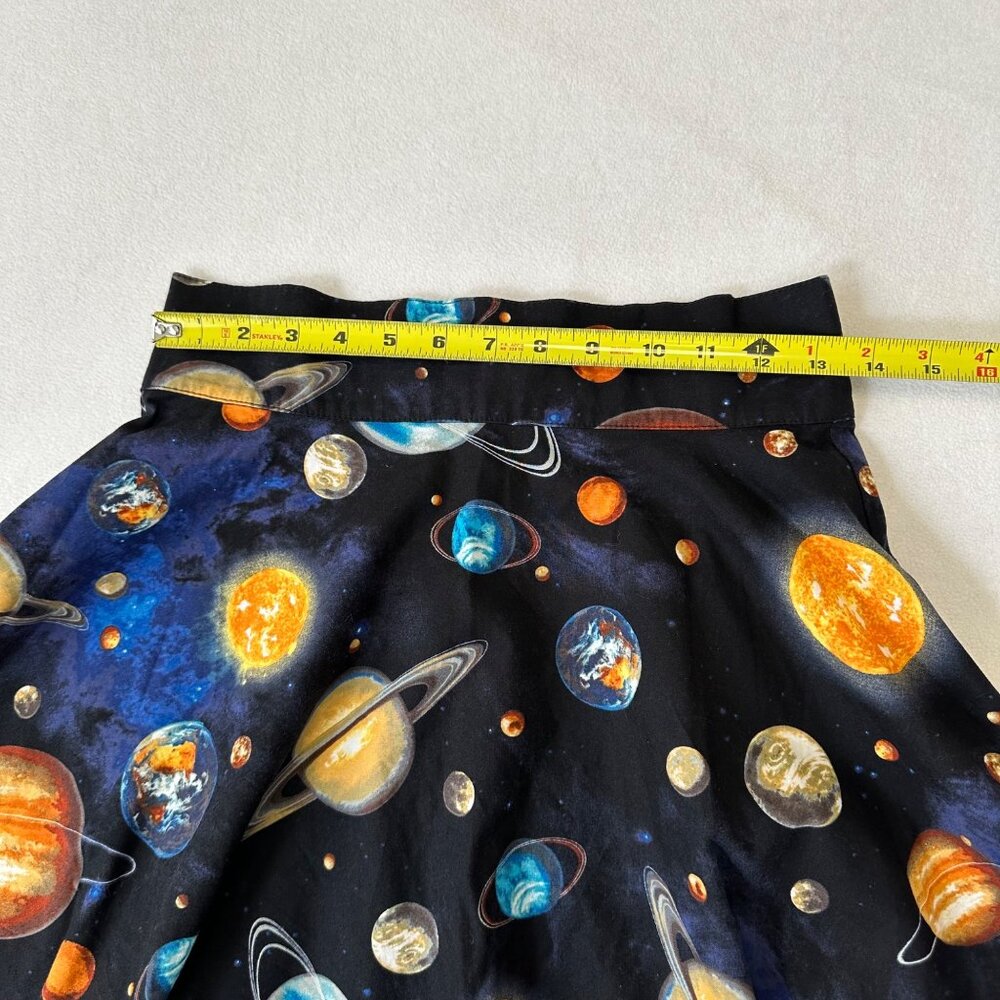 Retrolicious Solar System Outer Space A-Line Mini Skirt Size M Academia Teacher - Picture 7 of 9